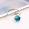 Adjustable Crystal Blue Mermaid Bubble Ring - Dream Morocco