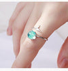 Adjustable Crystal Blue Mermaid Bubble Ring - Dream Morocco