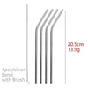 Colourful Reusable Stainless Steel Straws 4PCS/Pack - Dream Morocco