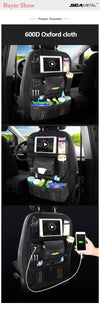 Car Seat Back Organizer with 4 USB Charger Slots - Dream Morocco
